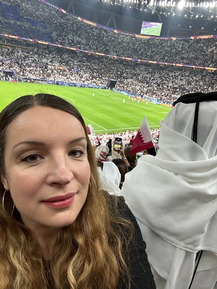 Corina Goetz at the AFC Asian Cup in Qatar