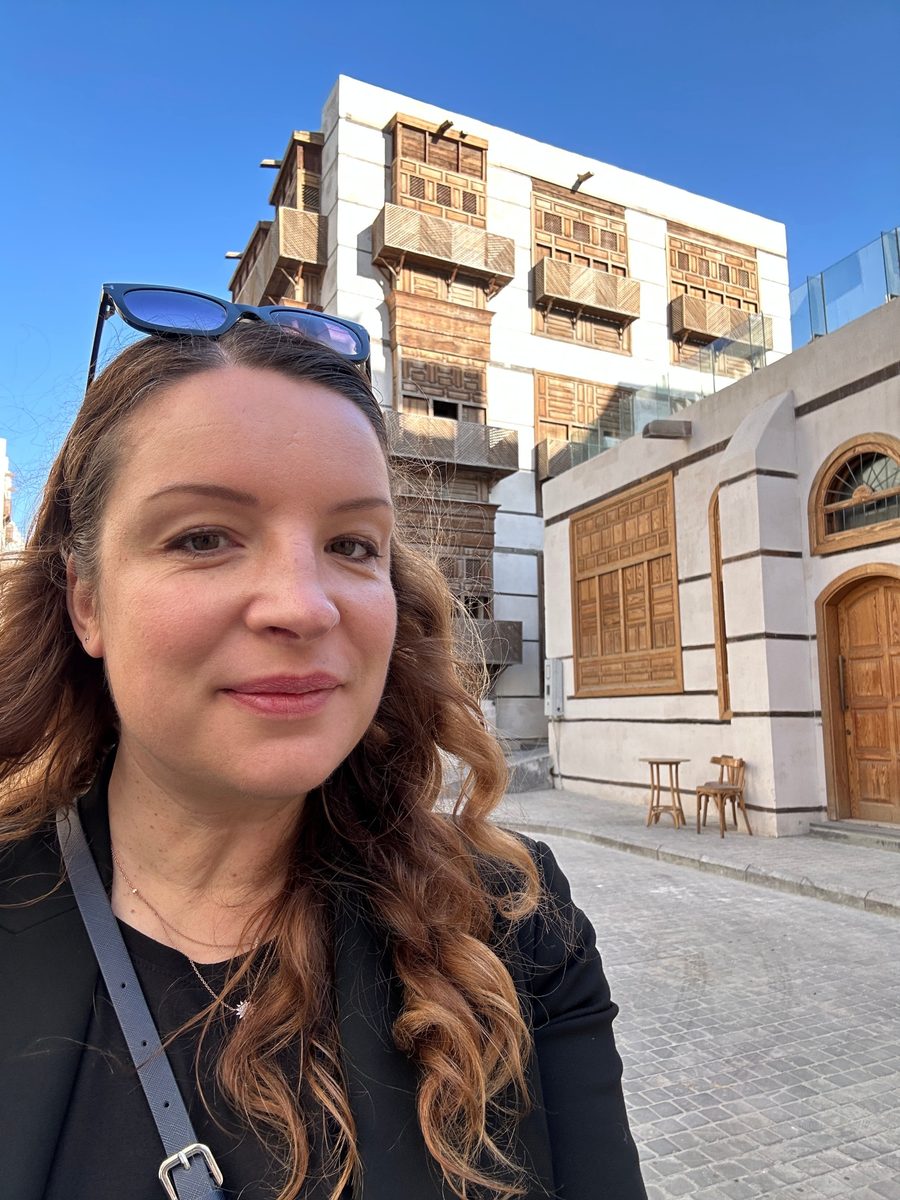 Corina Goetz in Al Balad, the historic old town of Jeddah, Saudi Arabia