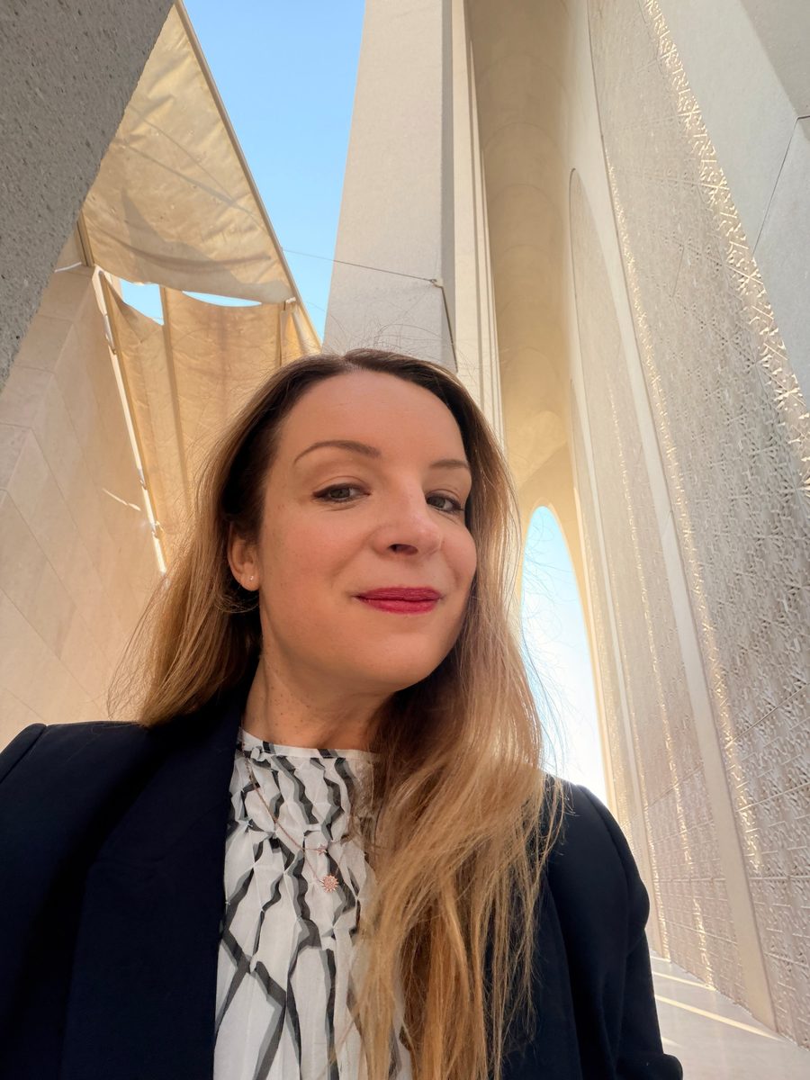 Corina Goetz at the Abrahamic Family House in Abu Dhabi