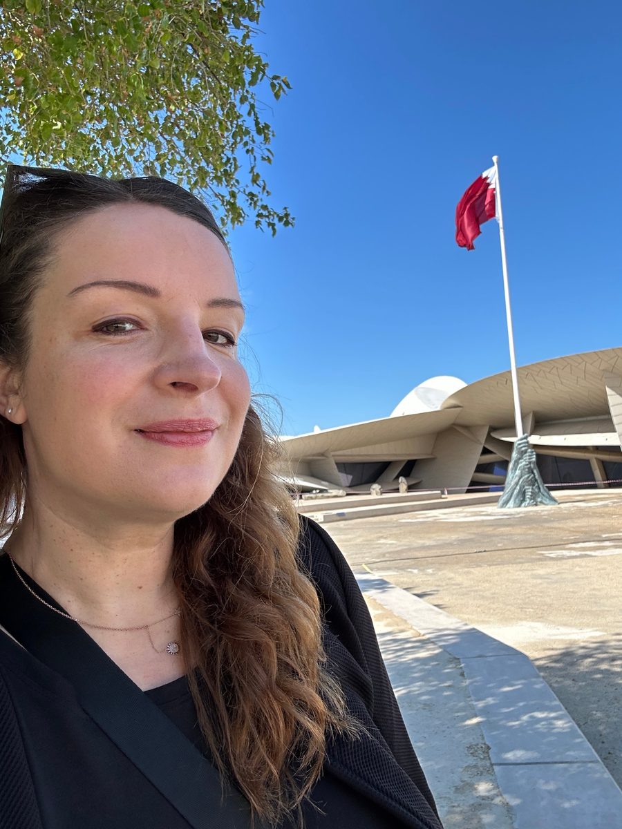Corina Goetz at the National Museum of Qatar in Doha