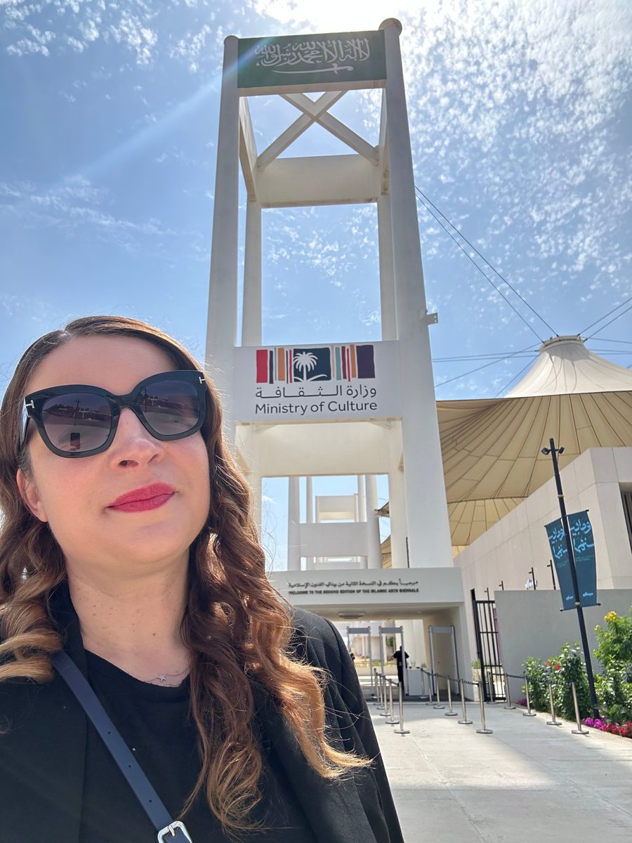 Corina Goetz at the Saudi Ministry of Culture Islamic Arts Biennale in Jeddah